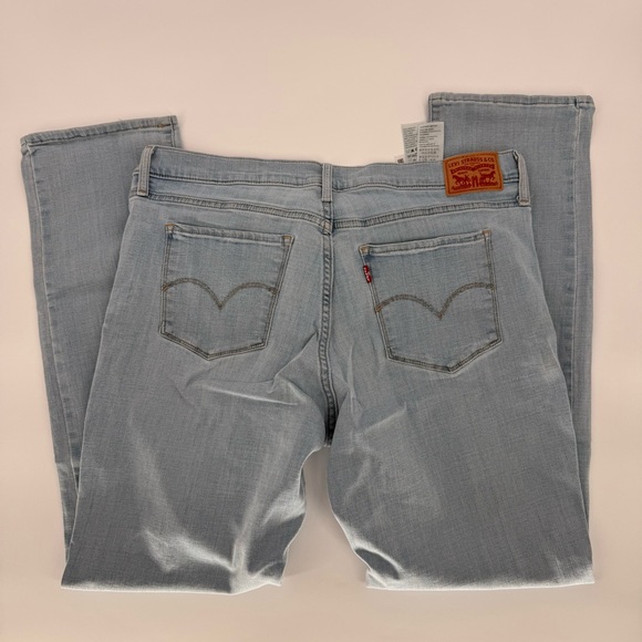 Levi's 314 Light Blue Shaping Straight Women’s Jeans Mid-Rise Size 33x30 - Picture 5 of 12